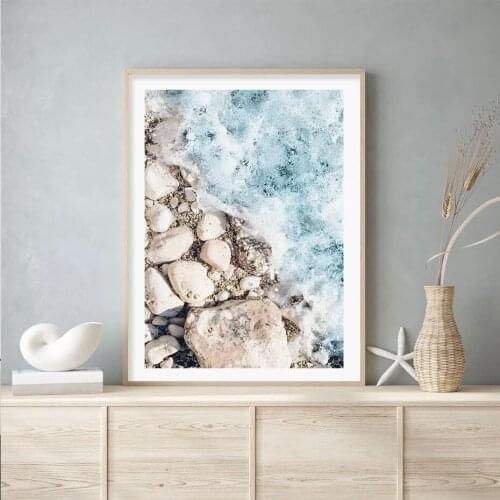 Mosque Islamic Building Beach Stone Travel Posters Canvas Painting Wall Art Print Picture Living Room Interior Home Decoration