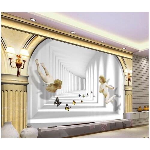 European Space Angel Roman Ceiling murals wallpaper custom 3d mural wallpaper Home Decoration