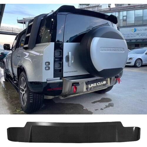 New design For LAND ROVER DEFEND 2020 2021 spoiler high quality ABS materail Rear Roof Defender Spoiler Trunk Boot Lip tail Wing