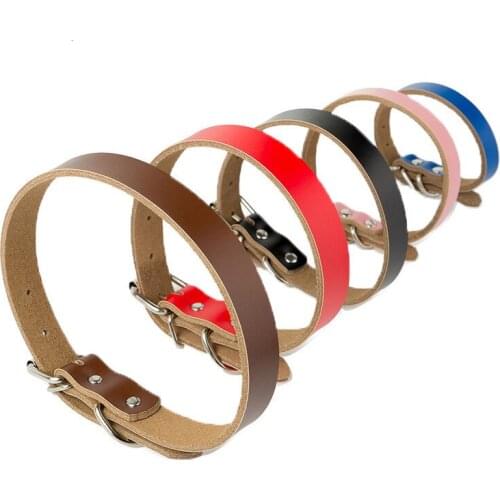 Wholesale 5pcs/lots Leather Dog Collar Chain Pet Products Supplies