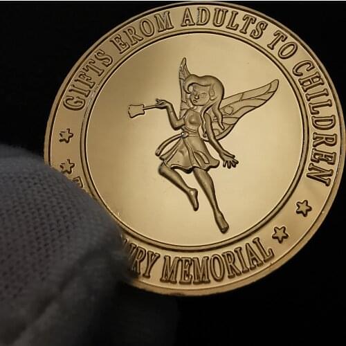 30mm New Year Gifts Twinkle The Tooth Fairy Gold Plated Commemorative Coin Gifts From Adults To Children Souvenir Coins