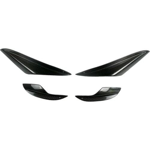 Forbmw E90 E92 E93 M3 2005-2012 Carbon Fiber Front Bumper Splitters Spoiler Canard Fins Trim 4pcs/set