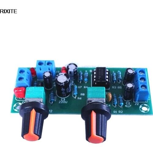 High-precision Single supply low pass filter board subwoofer preamp board 2.1 channel DC 10-24v 22hz-300hz