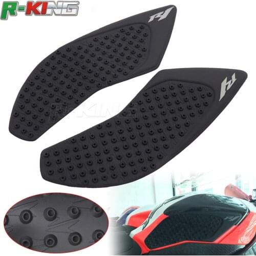 Motorcycle Anti slip Tank Pad 3M Side Gas Knee Grip Traction Pads Protector Sticker For Yamaha YZF R1 YZF-R1 YZFR1 2015-2019
