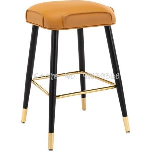 Light Luxury Bar Chair Island Chair Modern Simple Cashier Front Desk Backless Home High Stool Bar High Stool