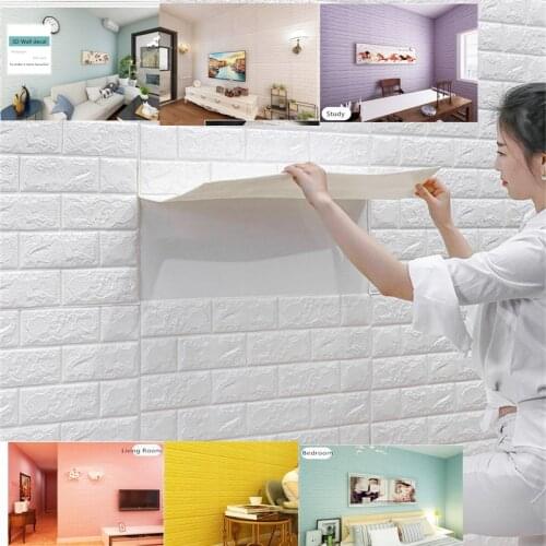 3D Self-adhesive Brick Diy Waterproof Moisture-proof Foam Wallpaper Childrens Room Living Room Kitchen Ceiling Background Wall