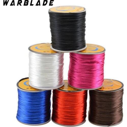 60M/Roll 1.5MM Soft Satin Rattail Silk Macrame Cord Nylon Shamballa String Thread For Diy Bracelet Necklace Jewelry Findings WBL