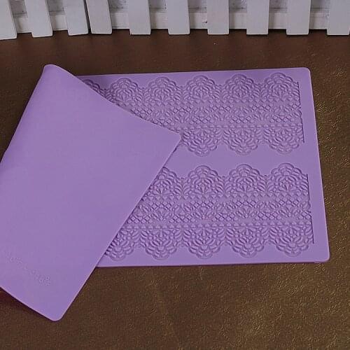 40*17CM Silicone Baking Mat Cake Lace Mold Flower Fondant Molds Cake Decorative Lace Mat Cake Decorating Tools