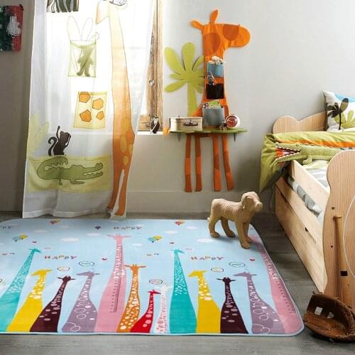 Cute Deer rug for kids Giraffe Baby Crawling Mat Gym Play Mat Carpet Kids Non-slip Soft Floor Pad Activity Mats for Kids