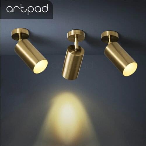 Artpad Golden Modern Ceiling Light Neutral White Lighting TV Backdrop Living Room Hotel Office Club Bar Cloth Store Ceiling Lamp