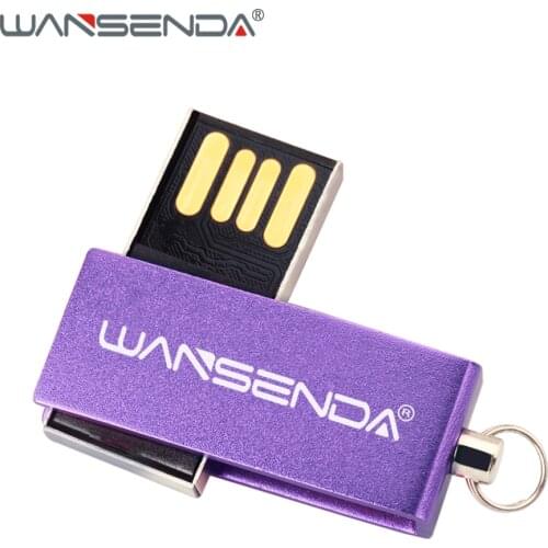 WANSENDA Rotation USB Flash Drive Waterproof Pen Drive 4GB 8GB 16GB 32GB 64GB Pendrive USB Stick 2.0 Memory Disk with Chain