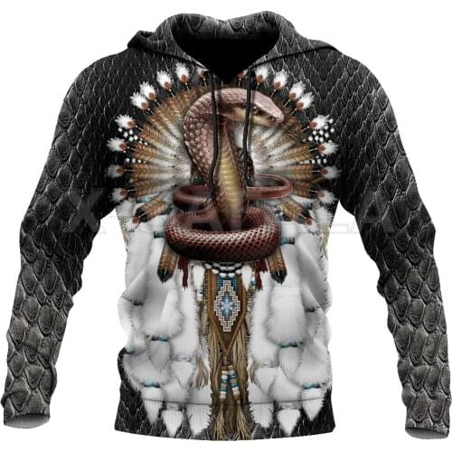Snake native 3D All Print Big Size XS-7XL Hoodie Man Women Harajuku Outwear Zipper Pullover Sweatshirt Casual Unisex