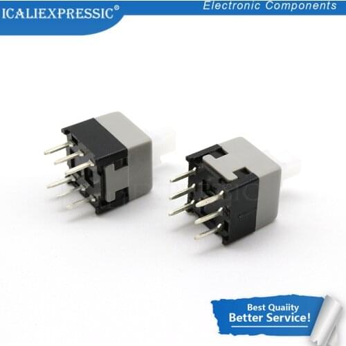 20PCS 8.5X8.5MM 8.5*8.5MM 8.5*8.5 Self-locking Switch DIP 6 Pins Tactile Pushbutton Key Switch Wholesale