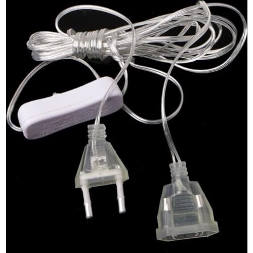 2021 New 100W EU Plug Male To Female Power Supply AC Adapter Extension Cable Cord 5m