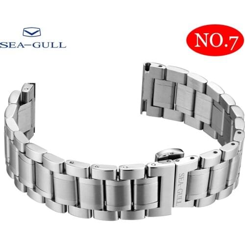 22mm Seagull Watch Orologio da uomo Bracciale Bracciale originale Bracciale in pelle Bracciale in metallo Bracciale in acciaio i
