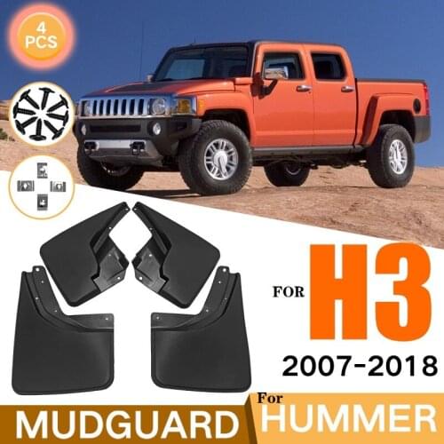 4PCS Car Mudflap FOR Hummer H3 2007-2018 Car Fender Mud Flaps Guard Splash Flap Mudguards Accessories