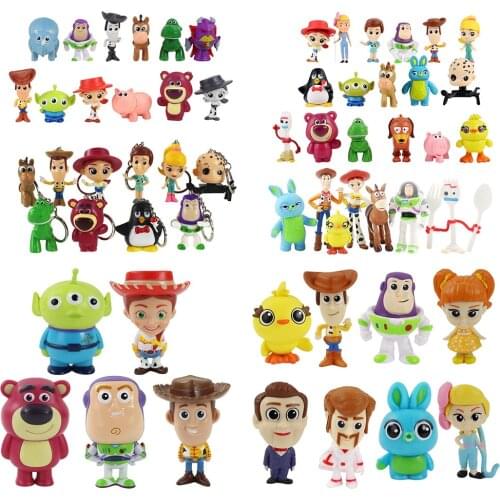 7 8 9 10 12 17 Pcs/Set Toy Story Woody Buzz Lightyear Jessie Slinky Dog PVC Action Figure Cartoon Mini Model Toys Brinquedos