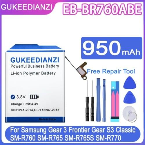 GUKEEDIANZI Replacement Battery EB-BR760ABE 950mAh For Samsung Gear S3 Frontier / Classic EB-BR760A SM-R760 SM-R770 SM-R765 SM-R