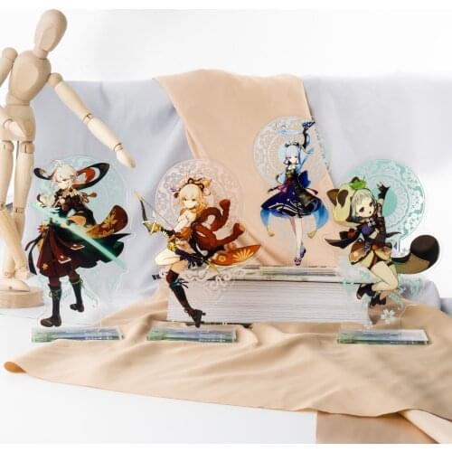 Anime Genshin Impact Cosplay Standing Plate Yoimiya Kazuha SAYU Kamisato Ayaka Acrylic Figure Model Desk Decor Gifts 15 Style