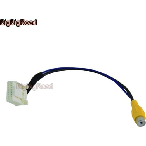BigBigRoad For Hyundai ix25 Cantus 2015 2016 2017 Car Adapter Connector Wire Cable Rear View Camera Original Video Input RCA