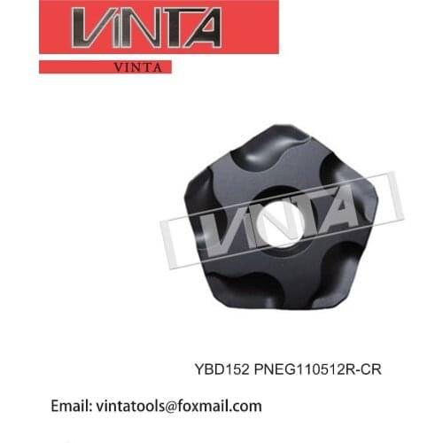 Free shipping high quality 10pcs/lots YBD152 PNEG110512R-CR CMC Carbide Milling Inserts Lathe Cutting Blades Plates