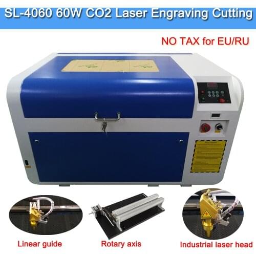 Free tax to EU Top Selling High Quality 4060 60w Laser Cutter CO2 Laser Engraving Machine for Wood Acrylic Rubber