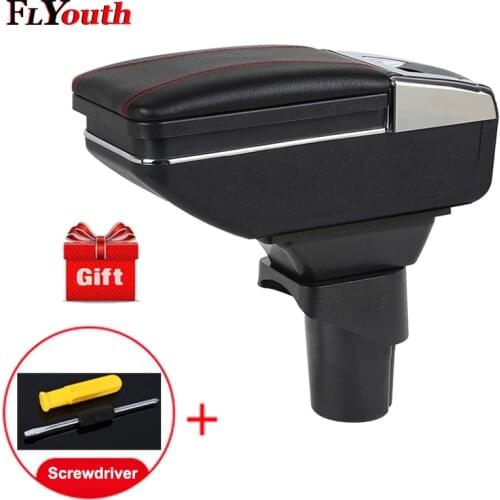 For Nissan March Micra K13 MK4 IV 2010-2017 Car Armrest Box Central Store Content Storage Box With Cup Holder Ashtray Styling