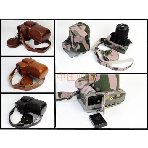 Deluxe Edition PU Leather Camera Case Cover w/ Storage Case For Nikon D3400 D3200 D3300 18-55mm VR Lens Bag With Battery Opening