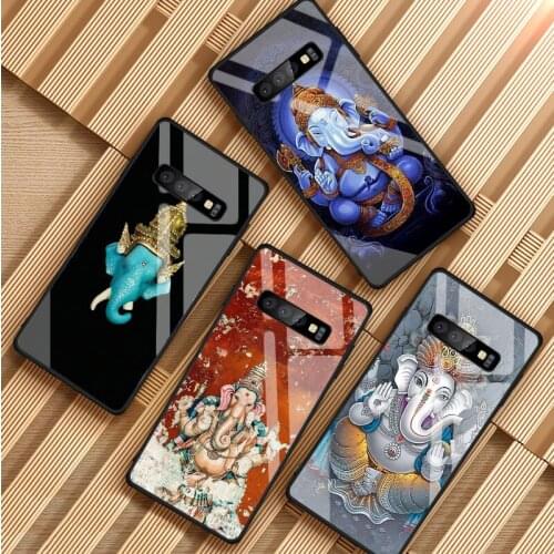The Hindu God elephant Tempered Glass Phone Case For Samsung Galaxy S8 S9 S10 S20 PLUS J6 J8 2018 NOTE 8 9 10 Cover Shell