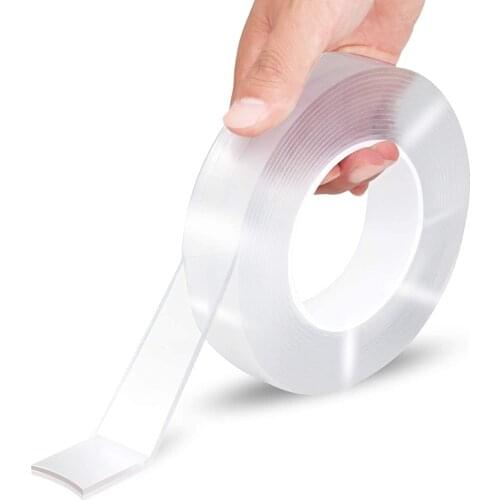 Double Sided Tape Heavy Duty Strong Sticky Adhesive Mounting Tape Traceless Removable Washable Nano Gel Grip Tape Home gekkotape
