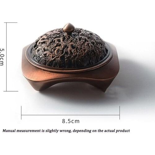 Chinese-style Kowloon incense burner copper-plated antique dragon and phoenix incense burner home decoration fresh air c