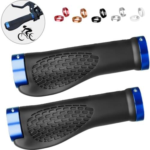 GRSRXX Bike Cycling Grips MTB Bicycle Handlebar Sheath Anti-Slip Rubber Bicycle Grips Aluminium Alloy Handlebar Cover