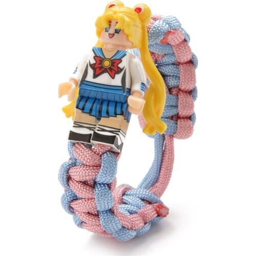 Buzz Building Block Sailor Moon Bracelet Super Hero Toy Bangles Kids Bricking Bracelet Paracord Bracelet Kids Girls Gift Jewelry