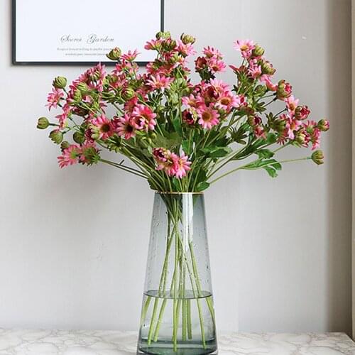 Fake Flowers Silk Dasiy For Wedding Decoration Rayon Plastic Floral Home Decor Artificial Bouquet