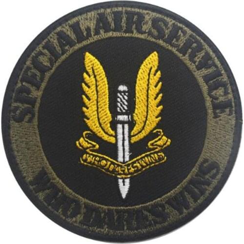Exquisite Embroidery Badge British Special Forces British Airborne Special Service Airline Team SAS Patch Emblem Badge Sticker