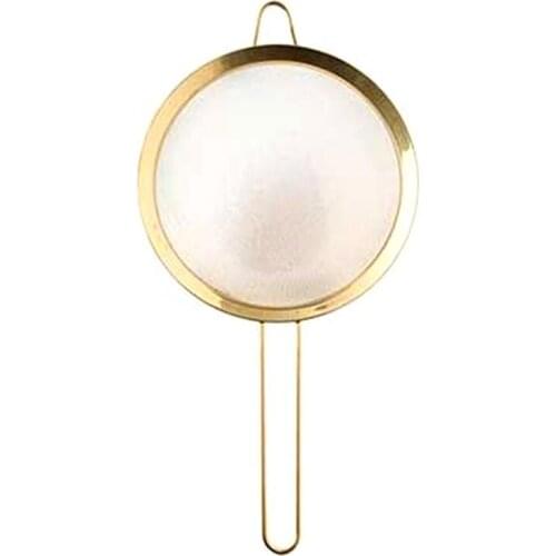 Quality Stainless Steel Fine Mesh Oil Strainer Golden Flour Sifter Sieve Colanders Flour Coffee Mesh Filter Baking Tools Kitch