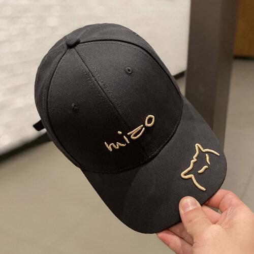 Kpop Fashion Cute Cat Fisher Baseball Hat Women Sun Protection Sunshade Cap Beach Outdoor Leisure Sun-proof Peaked Student Hats