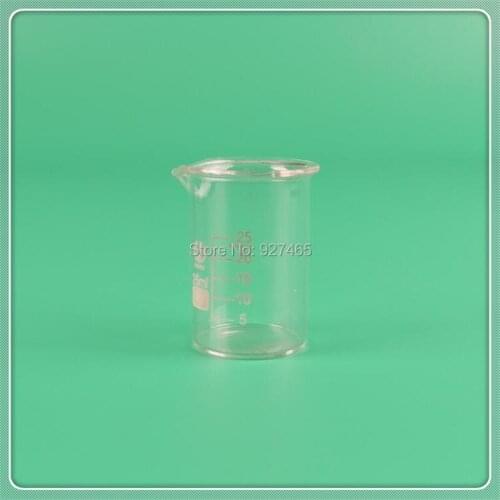 25ml High boron Glass beakers laboratory 25ml beaker with measuring scale