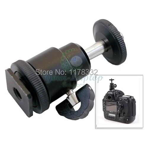 1/4 Mini Hot Shoe Ball Head Flash Bracket Holder Mount Screw For Camera Tripod for 5D 5D2 5D3 60D D90 D3200 D7000