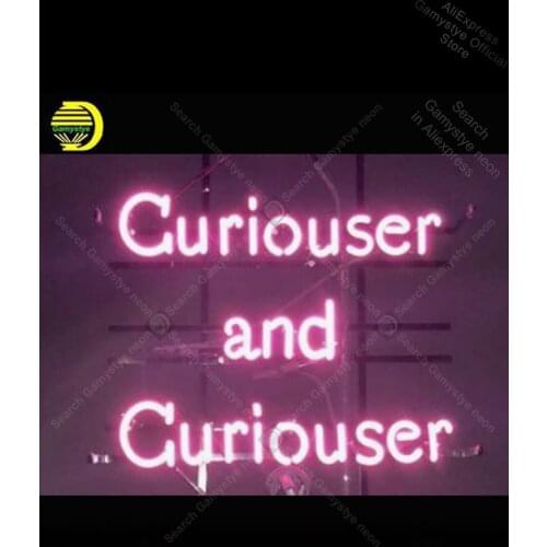 Neon light Signs Curiouser Neon Bulbs sign Lamp Handcraft restaurant Home Mercury Lamps bud light neon sign Custom Business Sign