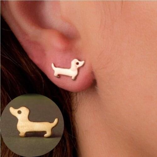 New Trendy Animal Dog Shape Earrings Womens Earrings Fashion Samall Dog Shape Earring Accessories Party Accessories