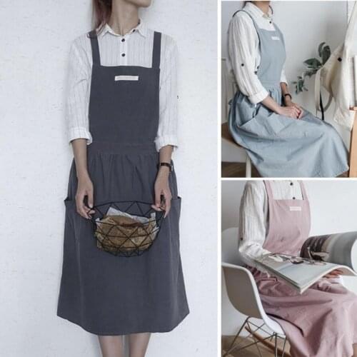 Korean Style Pleated Apron Light Blue Home Garden Household Merchandises Household Cleaning Tools Aprons