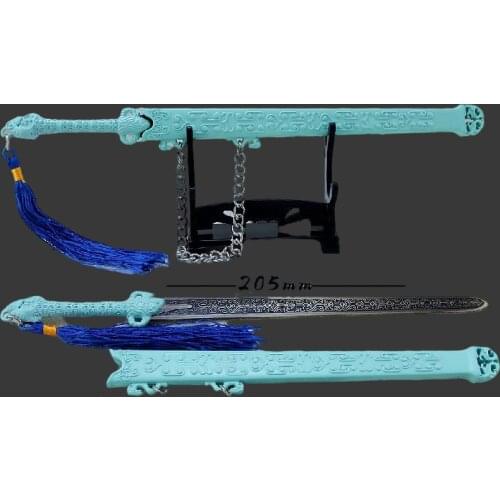 Alloy Scabbard Sword Film And Peripheral White Jade Sword Model Gu Jian Collection Handicraft Pendant Ornaments Creative Gifts