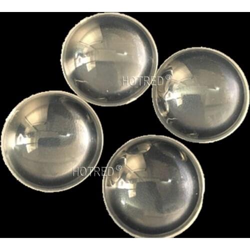 50pcs semi-circle Plano-convex LED Lenses Diameter 23mm 60 Degree Optic Lens Grade PMMA For Reflector Transparent surface photic