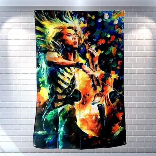 Rock Band Hip Hop Heavy Metal Regga Poster Vintage Flag Banner Canvas Painting Hanging Cloth Party music festival Decor Gift E5