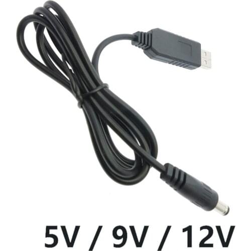 USB Power Boost Line DC 5V to DC 5V / 9V / 12V Step UP Power Module USB Converter Adapter Cable 2.1x5.5mm Plug