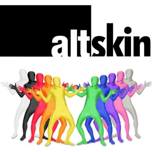 Reneecho Adult Second Skin Costume Black Invisible Bodysuit Cosplay Women Pink Zentai Supersuit Men Halloween Costume