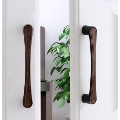 2pcs free shipping Spain Design Furniture Handle wood Kitchen Cabinets Pulls imitate Wooden drawer handle