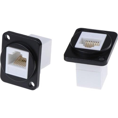 RJ45 Network Connector Metal Panel Socket d-type Zinc Alloy Mounting Cat6