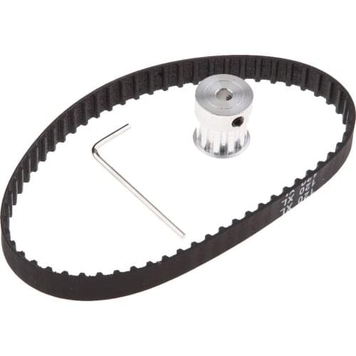 Drill Chuck Timing Pulley Wheel, 120XL Timing Belt Compatible with Connecting Rod Shaft (5mm Bore/ 10 Teeth)